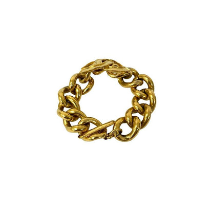Chanel Coco Mark Motif GP Chain Bracelet Bangle Accessory Gold 94P