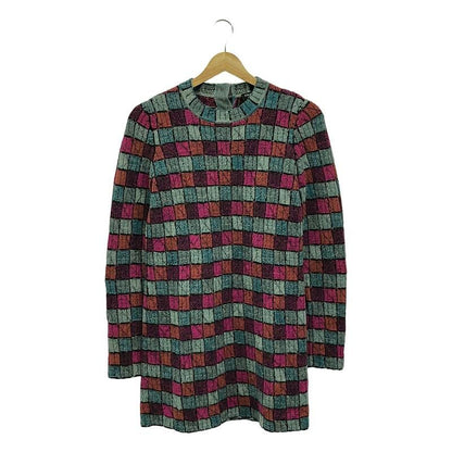 Chanel - Back Button Crew Neck Long Knit Dress - 36 - Multicolor - Women's