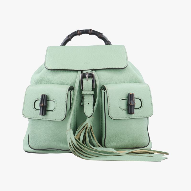 Gucci Bamboo Green Leather 370833 G017348622