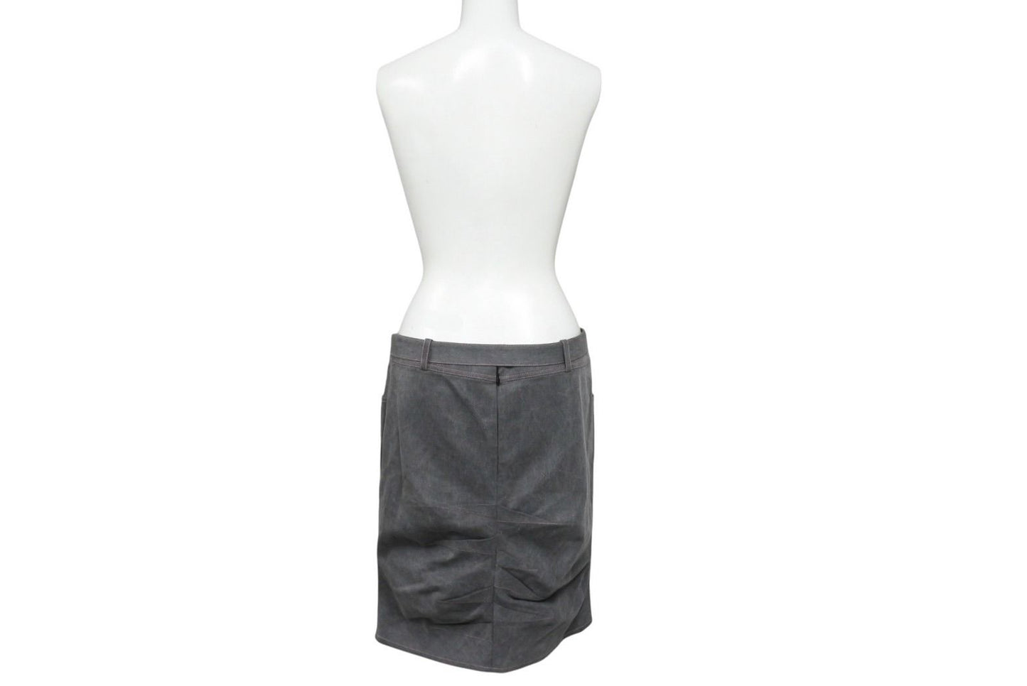 Dior Denim Skirt Belted Design Stitch Galliano 38 — view 2