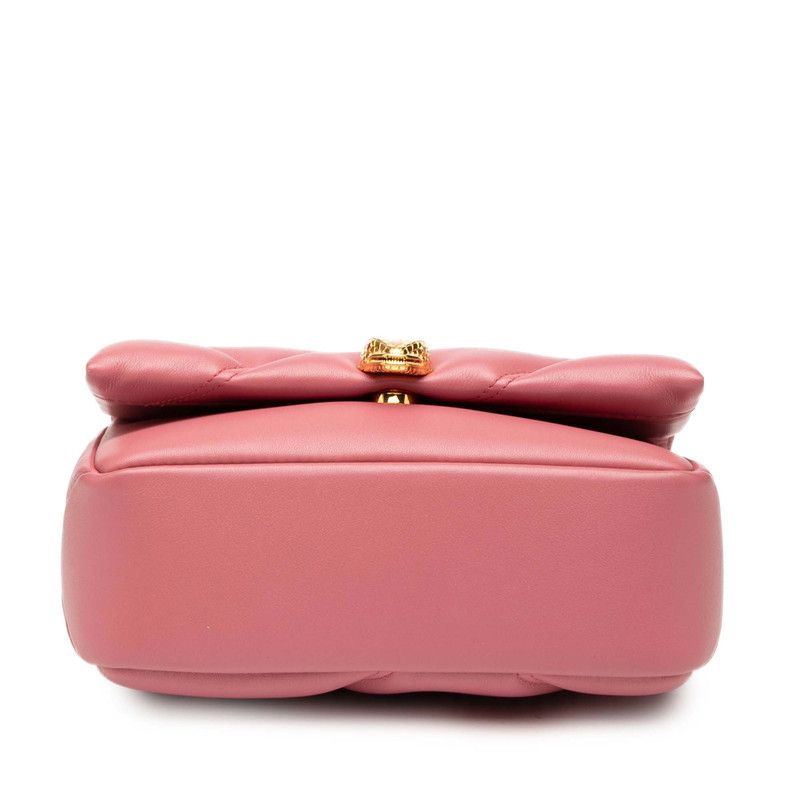 Bulgari Serpenti Forever Cabochon Chain Handbag Shoulder Bag 2WAY Pink Leather
