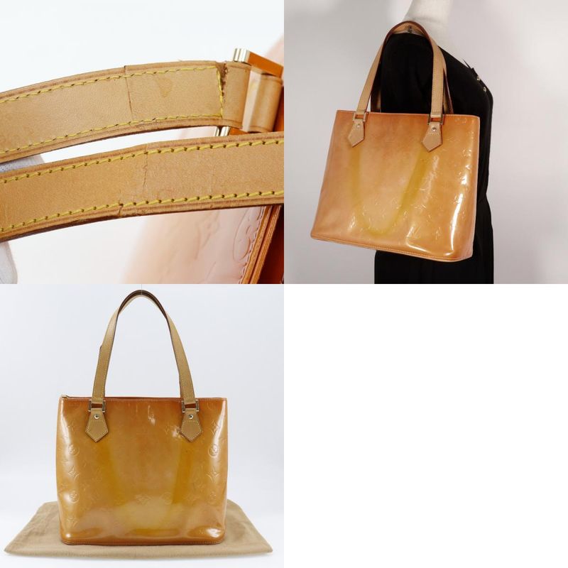 Louis Vuitton Houston M91302 Monogram Vernis Pink Women's Tote Bag
