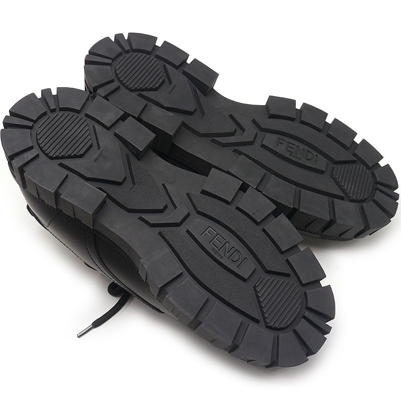 Fendi Force Lace-up Ankle Boots 7l1451 7 Black