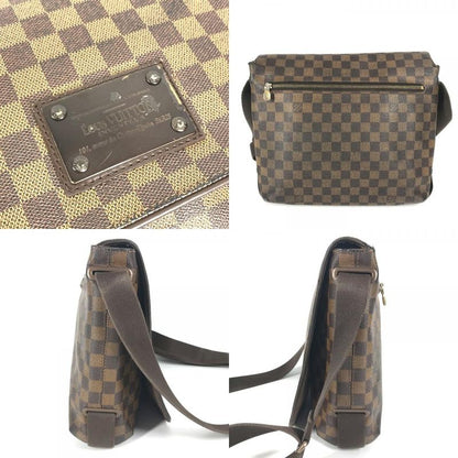 Louis Vuitton Shoulder Bag Brooklyn MM N51211 Damier Canvas Ebène Brown