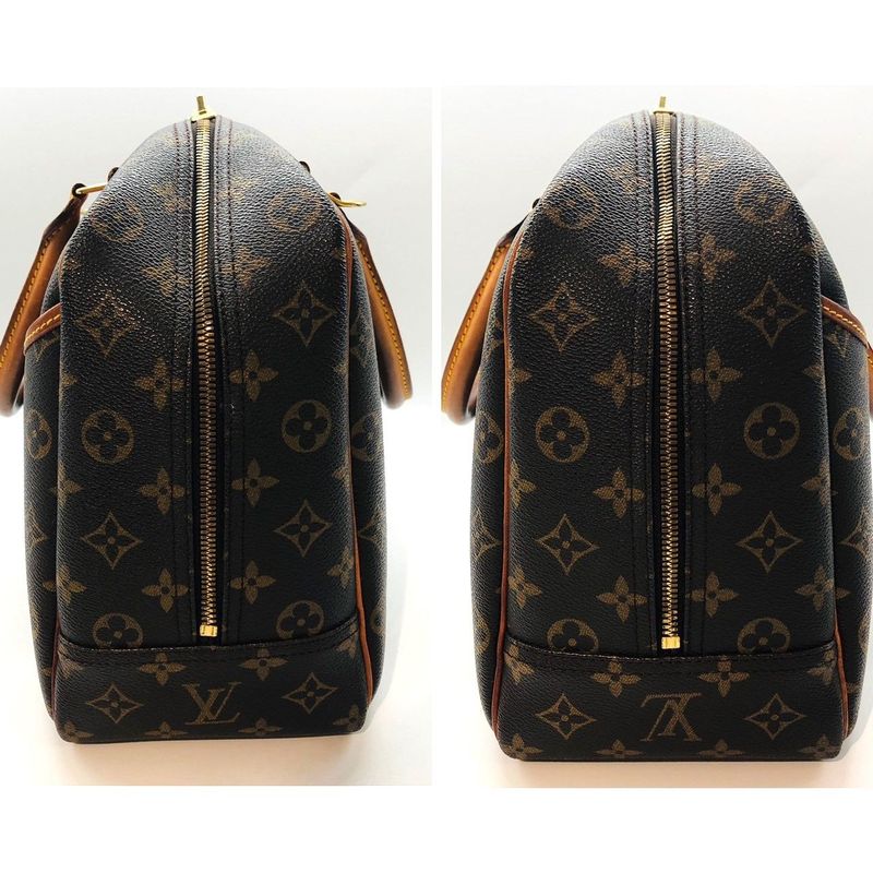 Louis Vuitton M47270 Deauville Monogram Handbag Boston Bag Leather Ladies
