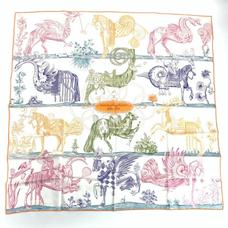 Hermes Carre 90 Della Cavalleria Favolosa Della Cavalleria Favolosa Double Face