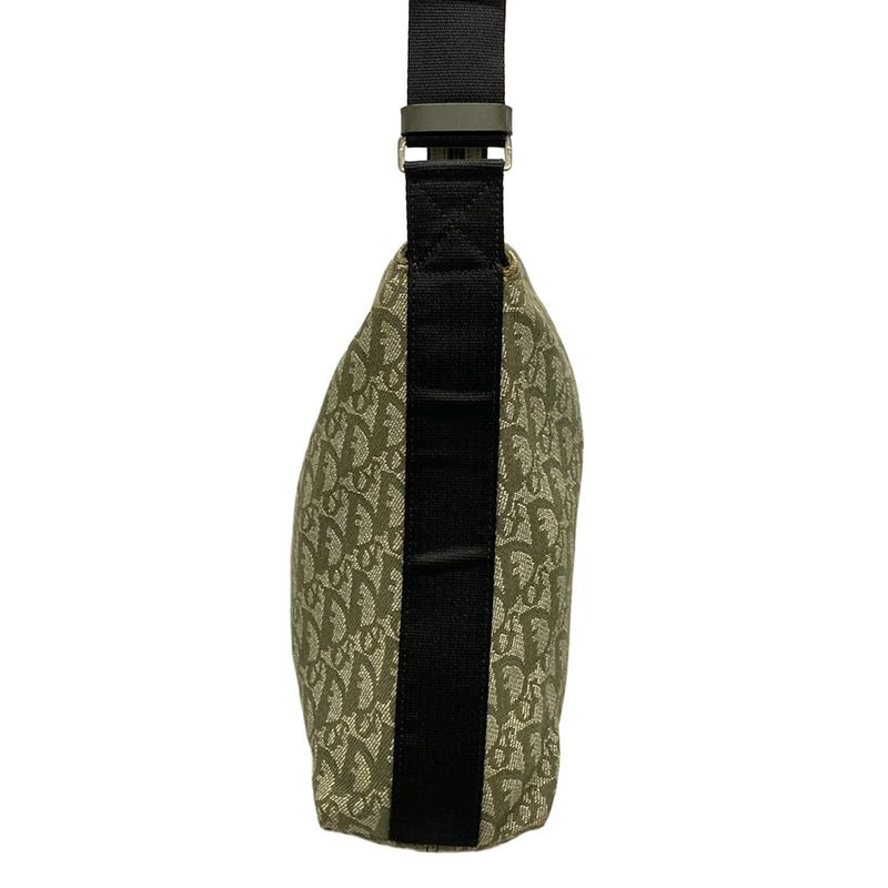 Dior/christian Dior Shoulder Bag Trotter Khaki Ivory And Black