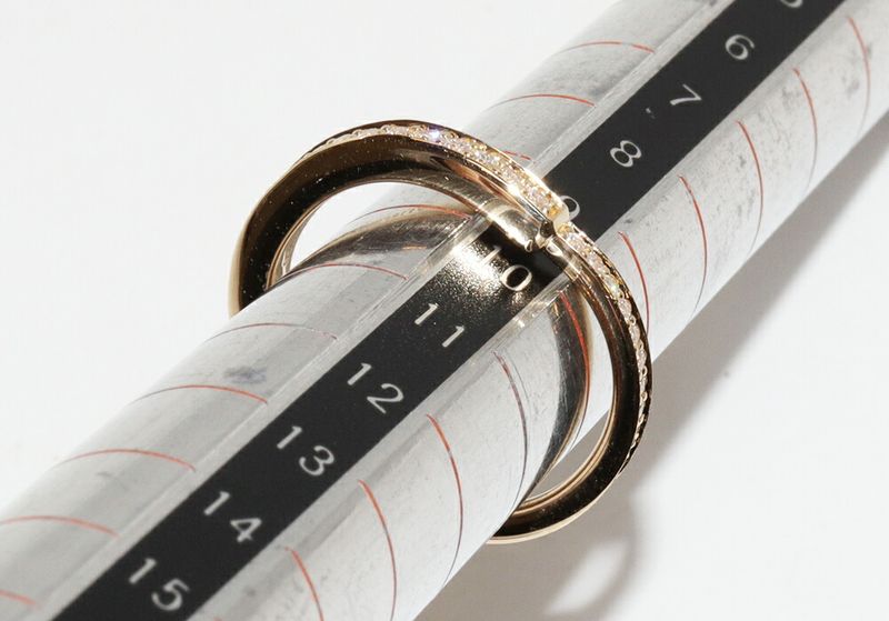 Tiffany & Co Ring 18K Yellow Gold Diamond 038ct Lock Ring Full Diamond