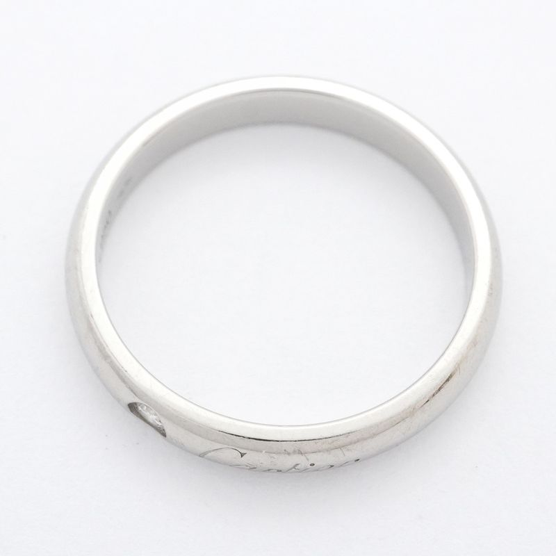 Cartier Ring C Deux 1PD Pt950 Platinum Diamond #51 Ladies