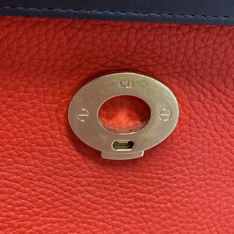 Dior/christian Dior Handbag Bedior Red Leather