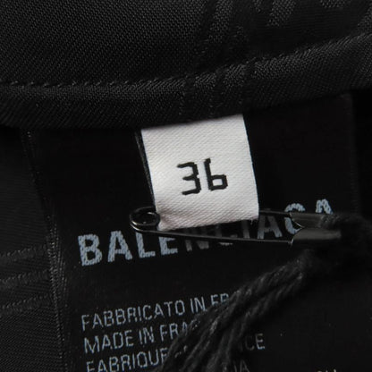 Balenciaga 23SS 746254 BB Logo Design Sleeveless Dress Black 36 Made In France