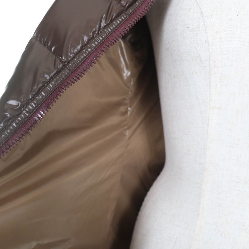 Duvetica ACE Hooded Zip Up Down Coat Brown 40 Made In Bulgaria Genuine