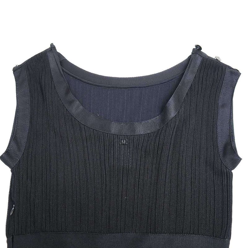 Chanel Sleeveless Dress P37549k02416 Black 42