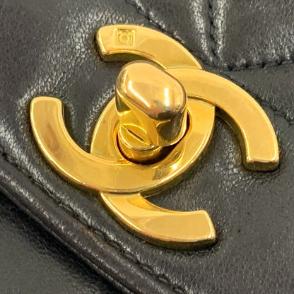 Chanel Matelasse Diana Flap Lambskin Chain Shoulder Bag Black