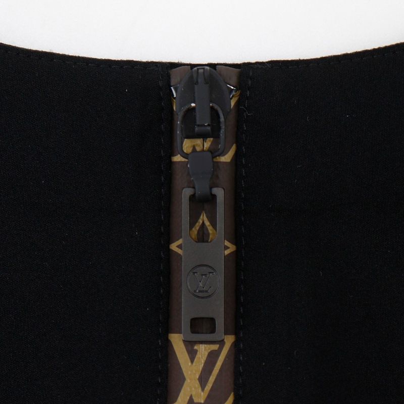 Louis Vuitton Peplum Monogram 1a7vtn Nylon And Polyurethane Black Ladies Tank