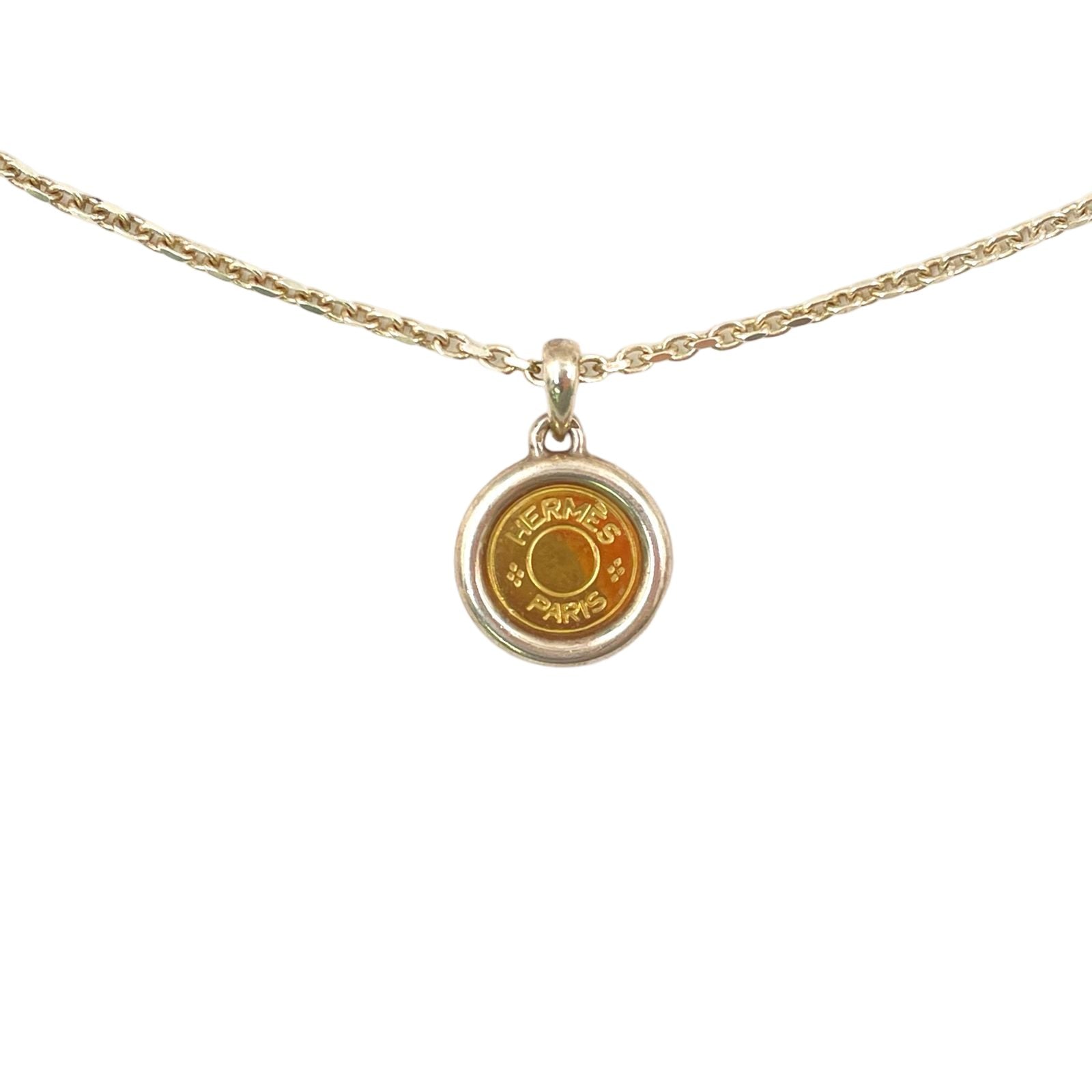 Hermes Series Metal Gold Silver Necklace — view 2