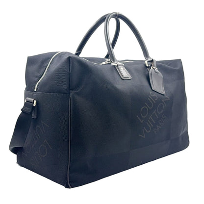 Louis Vuitton Albatross Damier Geant Noir Leather Nylon Black Boston Bag Silver — view 2