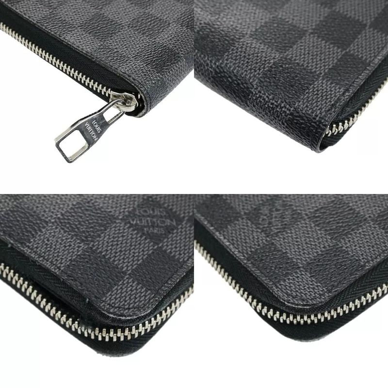 Louis Vuitton Zippy Organizer Damier Graphite Long Wallet N63077 81bs093