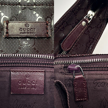Gucci GG Implement 201533 Brown Shoulder Bag Women's Silver Hardware