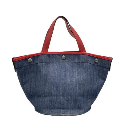 Prada Tote Bag - Navy And Red Leather