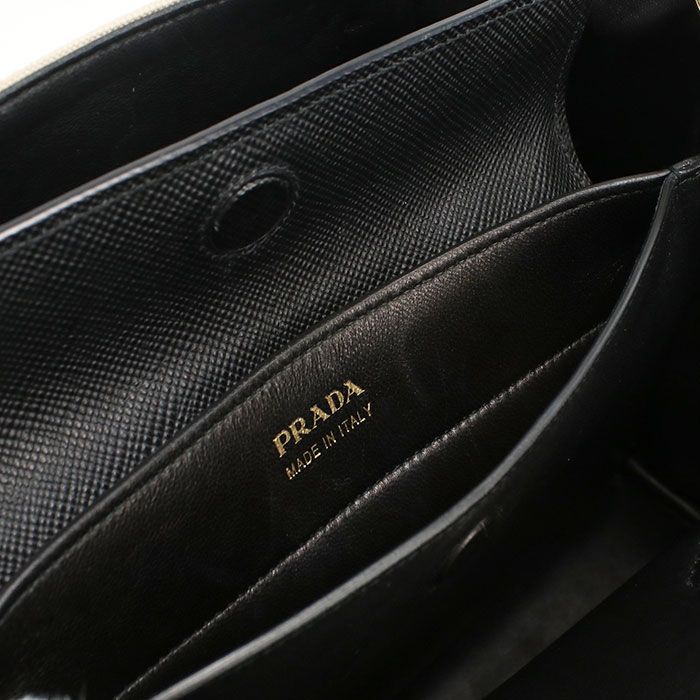 Prada 2WAY Canapa Bn2887 Tote Bag Canvas Saffiano Leather Women