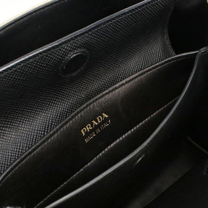 Prada 2WAY Canapa Bn2887 Tote Bag Canvas Saffiano Leather Women
