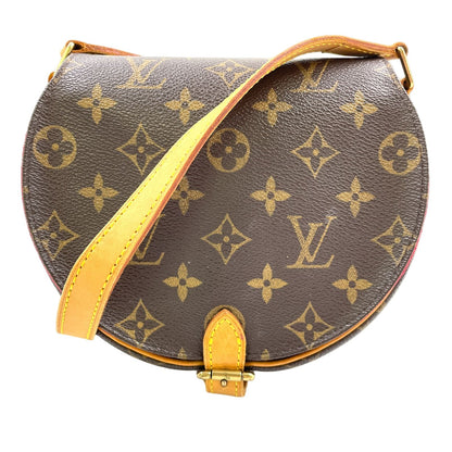 Louis Vuitton Tambourine Monogram Leather Brown Shoulder Bag Gold