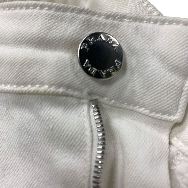 3251 Prada Rn.98339-Ca.34767 Skinny Stretch Denim White 26s Size Used