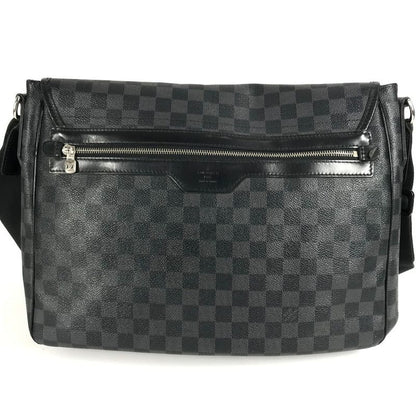 Louis Vuitton Shoulder Bag Lenzo N51213 Damier Graphite Canvas Black