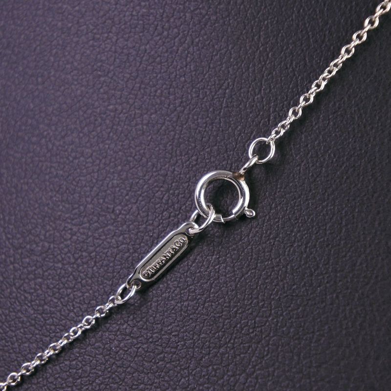 Tiffany & Co Solitaire Approx 0.3ct Pt950platinum X Diamond Ladies 2.5g Necklace