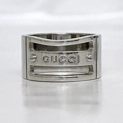 Gucci Logo Ring Ec21087 Silver Ring Size 19