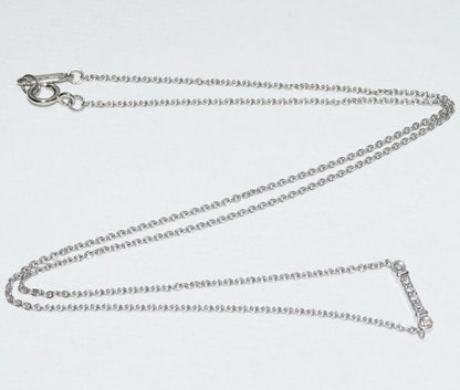 Tiffany & Co Pendant Necklace Pt950 Diamonds Total 004ct Fleur-de-lis Key Bar