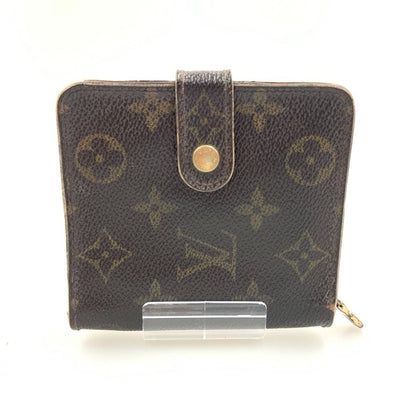 Louis Vuitton Monogram Compact Zip Bifold Short Wallet M61667 Brown