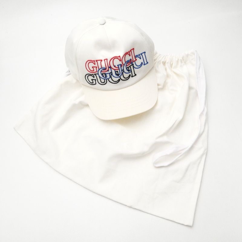 Never UsedMade In 2024Gucci Cap Size L 59 Logo Embroidery White