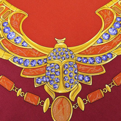 Cartier Must De Cartier Scarf 100% Silk Red Bordeaux Small Accessories Fashionab