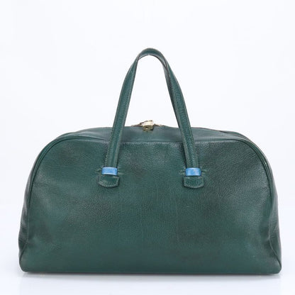 Hermes 00W Marked Gallop 50 Leather Boston Bag Green Business Travel A4 Tote