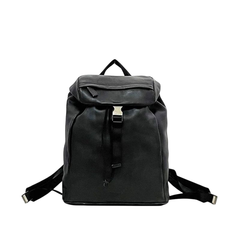 Prada Backpack Black NERO Vitello Morbido