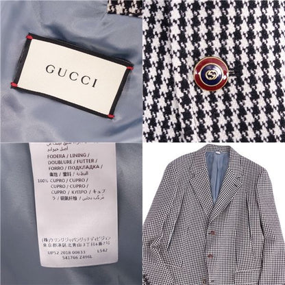 Gucci Ensemble Tailored Jacket Vest Gilet Checked Wool Outerwear Men's 48 (M