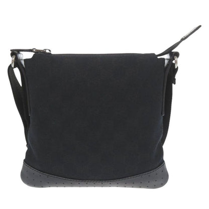Gucci 147671 GG Canvas Leather Black Shoulder Bag Black 1168 Gucci