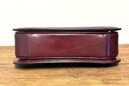 CELINE Vintage Horse Carriage Crossbody Bag Triomphe Burgundy Leather - The Reluxe