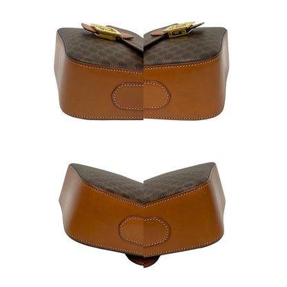 Celine Macadam Blason Triomphe Pattern Logo Carriage Hardware Leather Shoulder