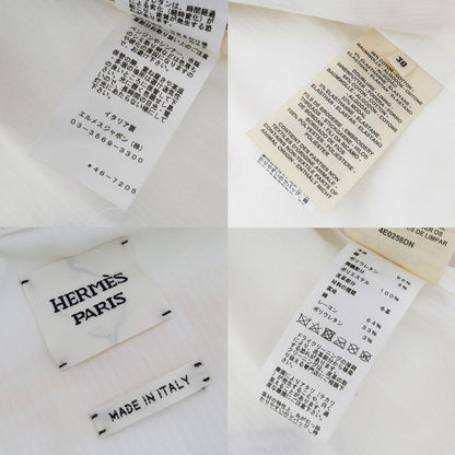 Hermes Multicolor Embroidery Jacket 4e0258dn 38 Ivory Cotton Ladies