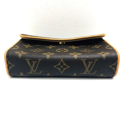 Louis Vuitton Pochette Florentine M51855 Monogram Waist Bag Brown Leather Women