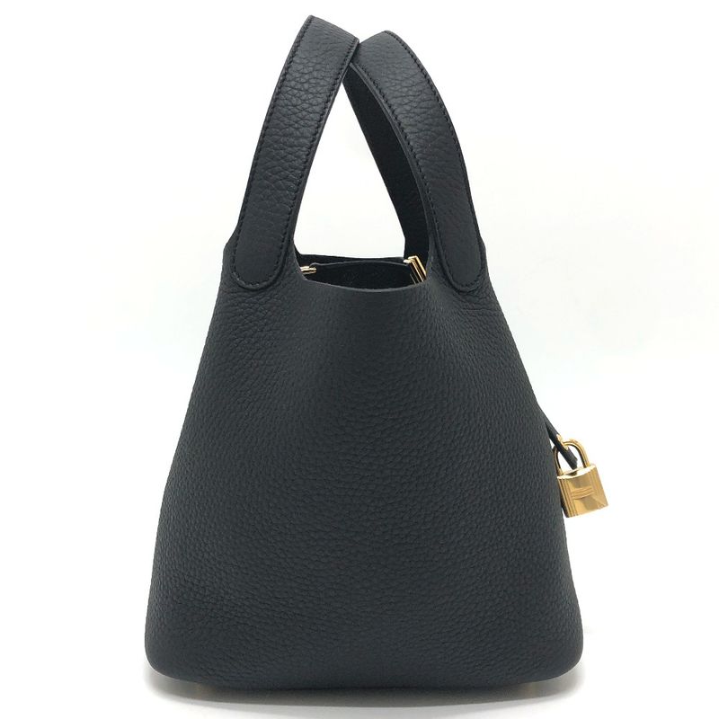 Hermes Handbag Picotin Lock PM Picotin PM Taurillon Cles Mance Gold Hardware