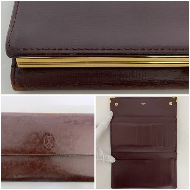 Cartier Trifold Long Wallet Ec22480 Bordeaux Must Wallet