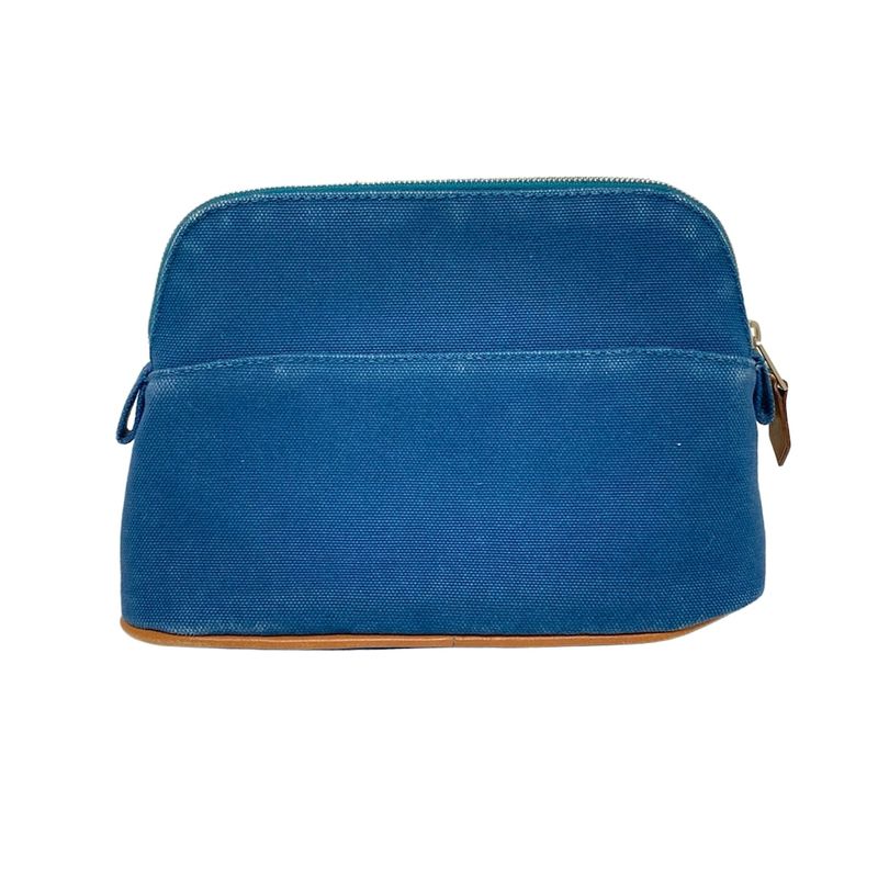 Hermes Pouch Bolide Pouch 20 Navy And Light Brown Leather