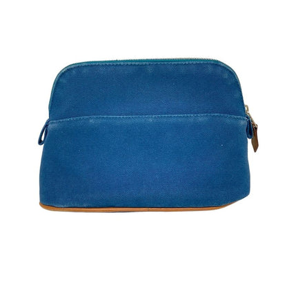 Hermes Pouch Bolide Pouch 20 Navy And Light Brown Leather