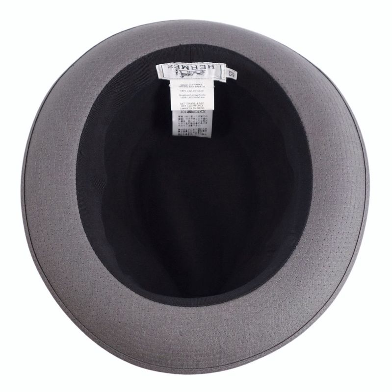 Hermes Hat Linen Women's French 57 Gray