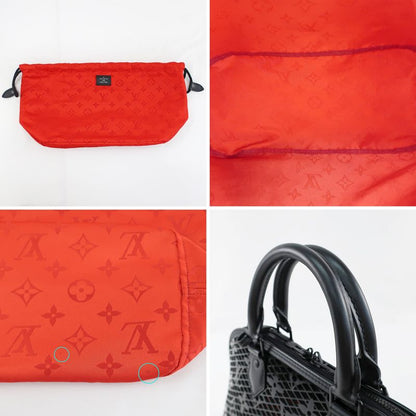 Louis Vuitton Alma PM Monogram Lace Handbag M20355 Black X Red