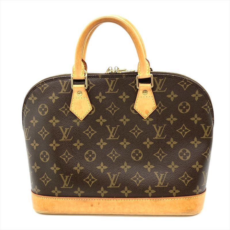 Louis Vuitton Alma PM Handbag Monogram Canvas M51130 Brown Gold Hardware Ba0054